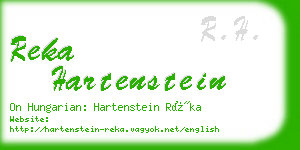 reka hartenstein business card